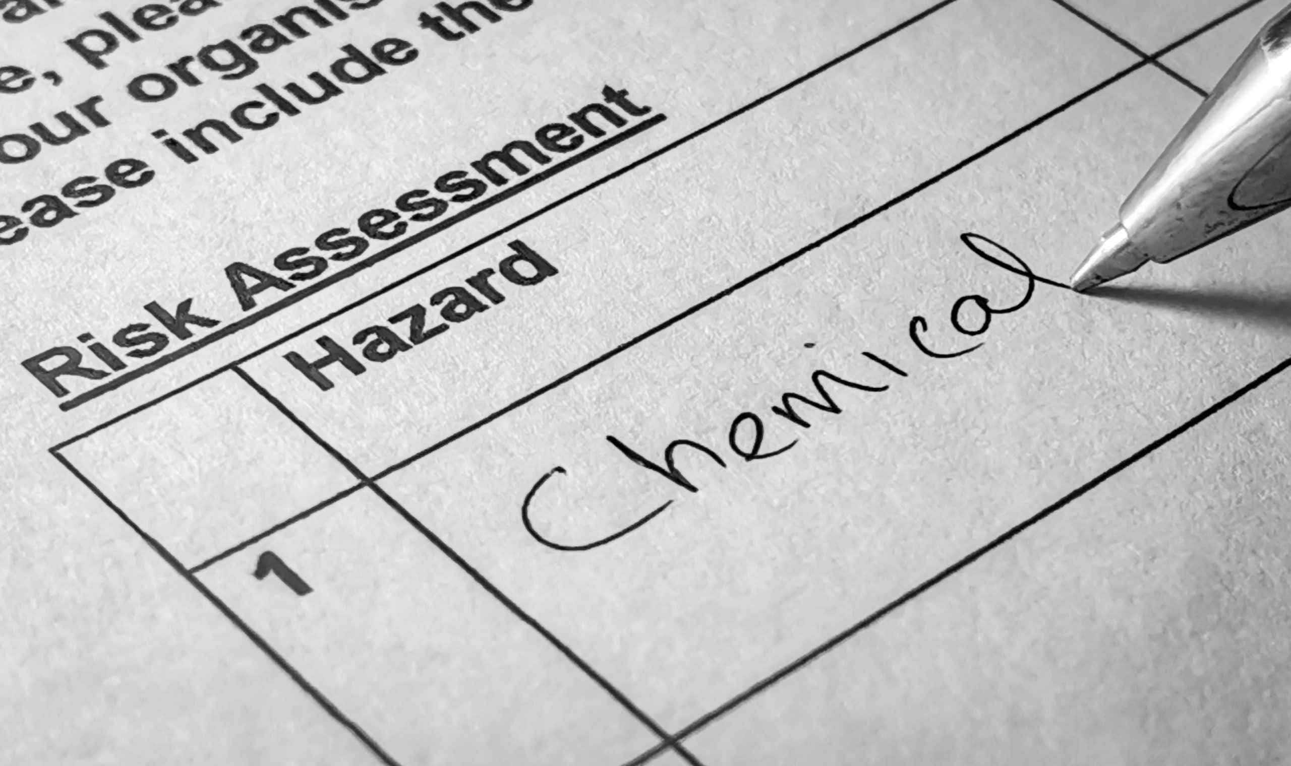 risk assessment form for chemical